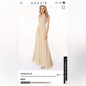 Azazie Dallas size 10 Champagne dress.